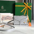 MINAUDIERE TRUNK BAG 17 IN WHITE GOYARDINE CANVAS